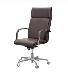 Кресло Лондон П кожа алюминий